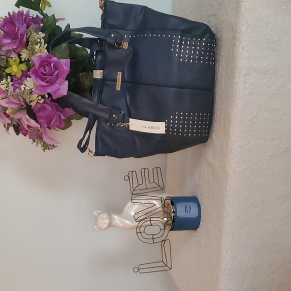 New Women Navy Blue/Gold Sag Harbor purse bag - Picture 1 of 3